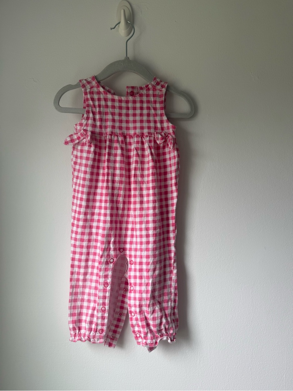 Carter's Pink and White Gingham One-Piece Bodysuit